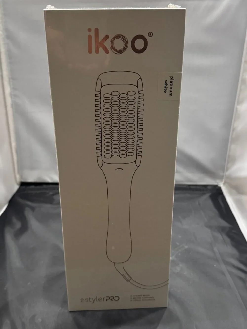 E-Styler Pro:White Ceramic Heated Straightening Brush for Women Hair
